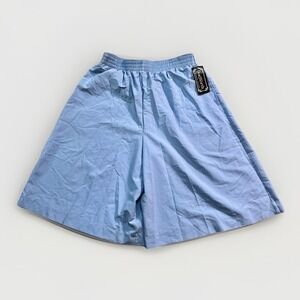 NWT Bon Worth Shorts Size L Blue  All Elastic Waist 12"‎ Inseam Made In USA